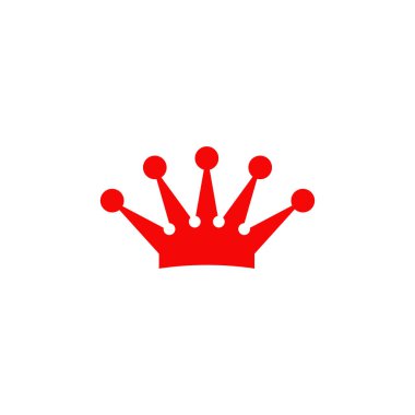 Crown simge logo tasarımı vektör çizim şablonu