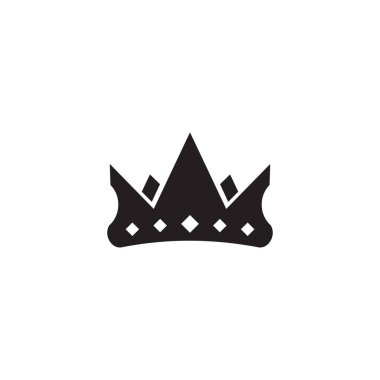 Crown simge logo tasarımı vektör çizim şablonu