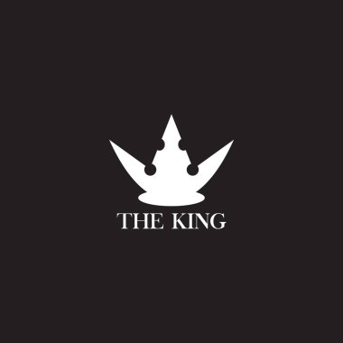 Crown simge logo tasarımı vektör çizim şablonu