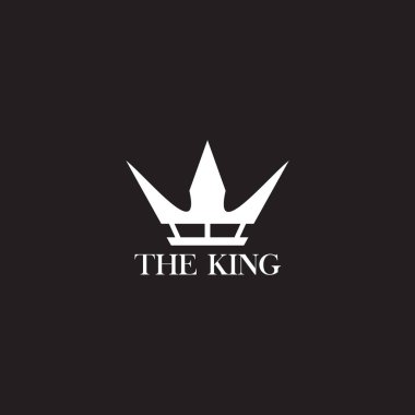 Crown simge logo tasarımı vektör çizim şablonu