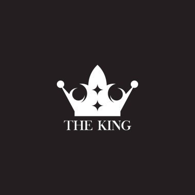 Crown simge logo tasarımı vektör çizim şablonu