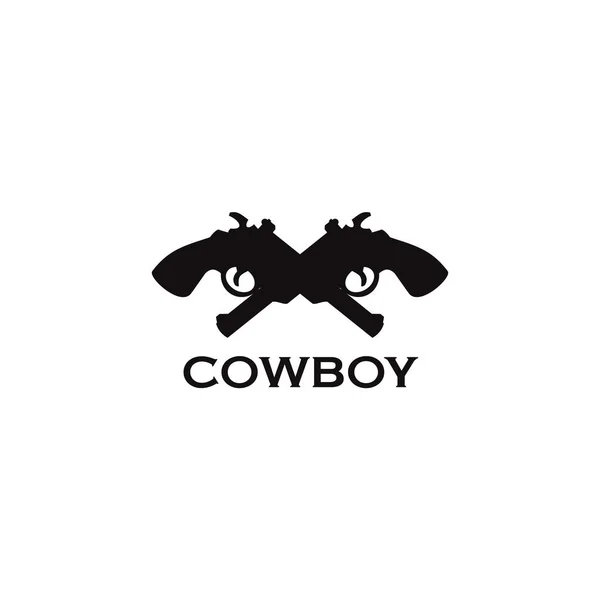 Modelo de vetor de inspiração de design de logotipo de cowboy — Vetor de Stock