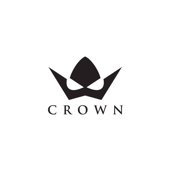 Crown icon logo design vector illustration template