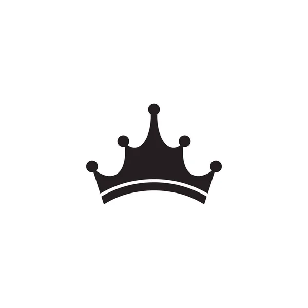 Corona icono logo diseño vector ilustración plantilla — Archivo Imágenes Vectoriales