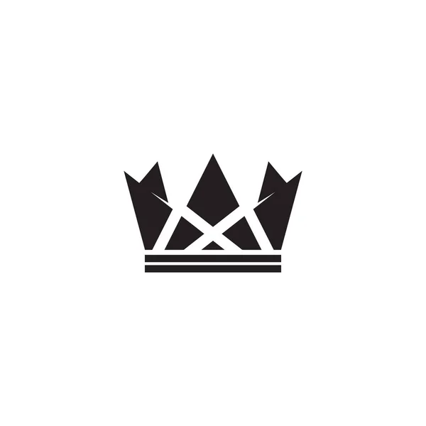 Kroon pictogram logo ontwerp vector illustratie template — Stockvector