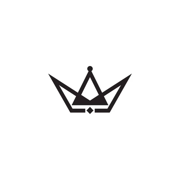 Corona icono logo diseño vector ilustración plantilla — Vector de stock