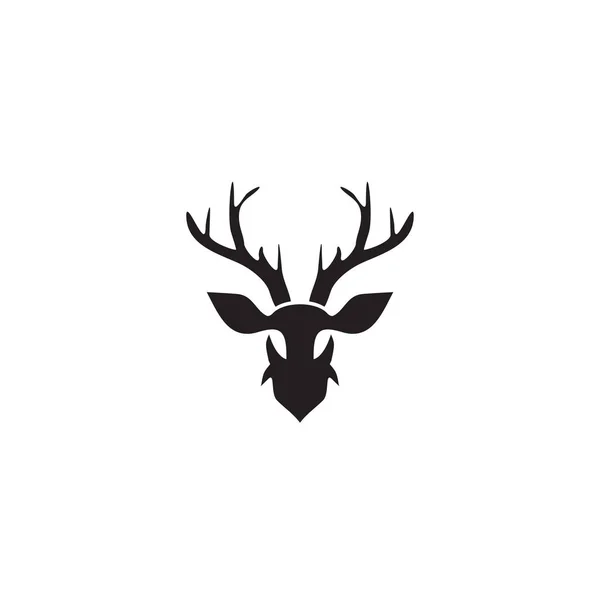 Modèle vectoriel d'inspiration de conception de logo simple cerf — Image vectorielle