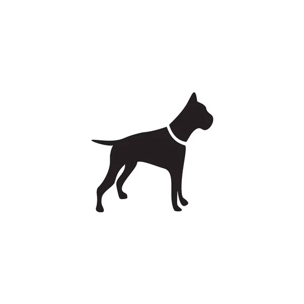 Perro icono logo diseño vector ilustración plantilla — Vector de stock