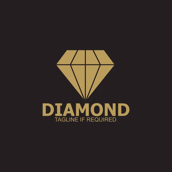 Modelo de vetor de design logotipo diamante — Vetor de Stock
