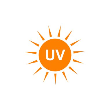 Ultra menekşe ışını koruma amblemi logo tasarım vektörü illüstrati