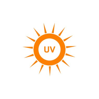 Ultra menekşe ışını koruma amblemi logo tasarım vektörü illüstrati