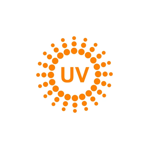 Ultra fialová ochrana proti záření logo design vektor ilustrace — Stockový vektor