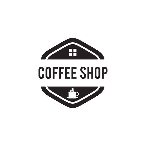 Coffee shop logo design vector template — 스톡 벡터