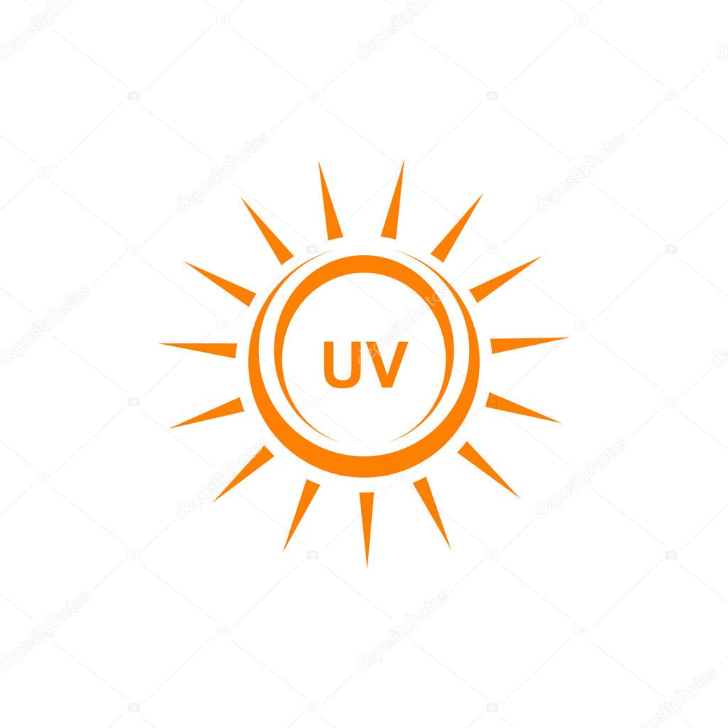 Ultra violet ray protection inspiration emblem logo design vector illustration template
