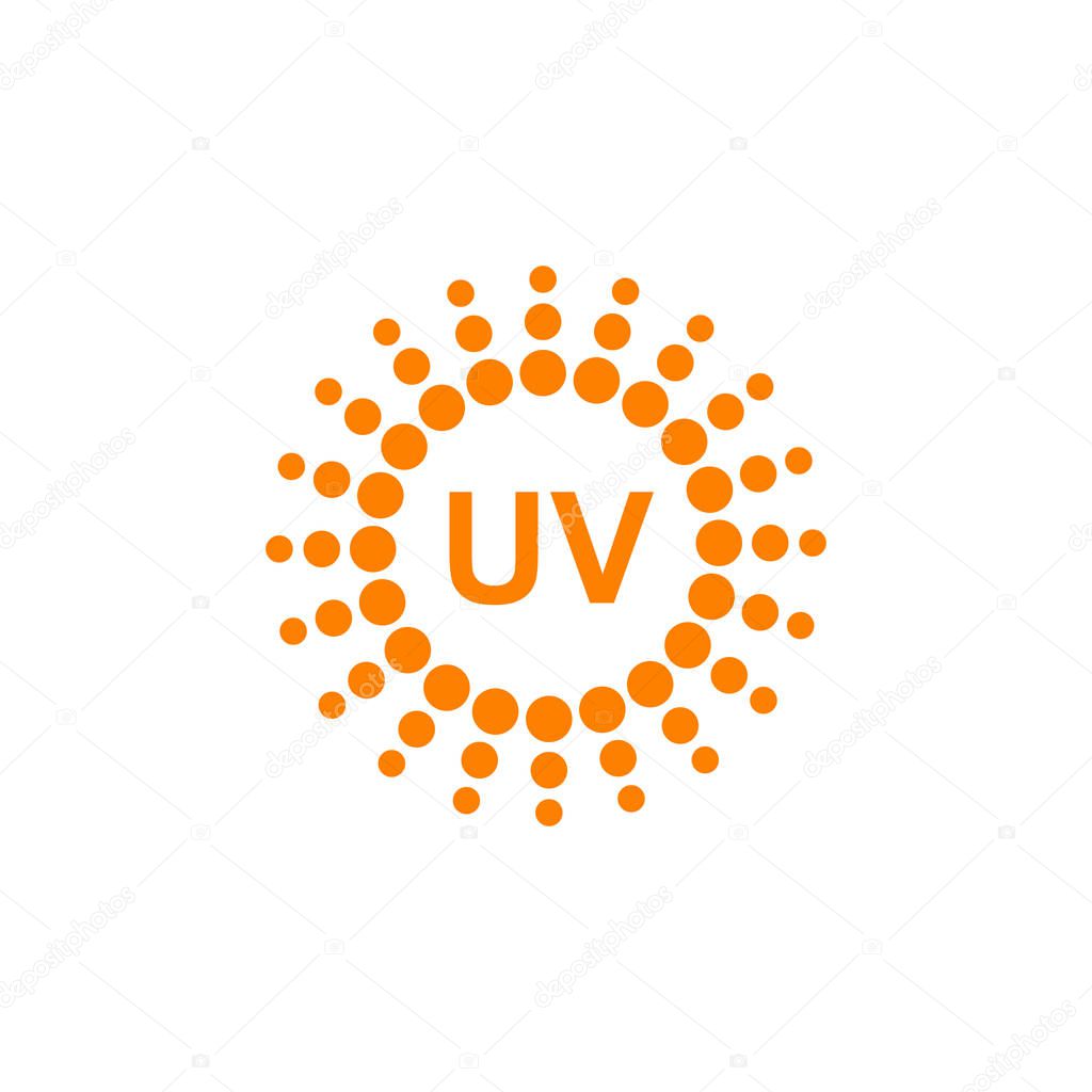 Ultra violet ray protection inspiration emblem logo design vector illustration template