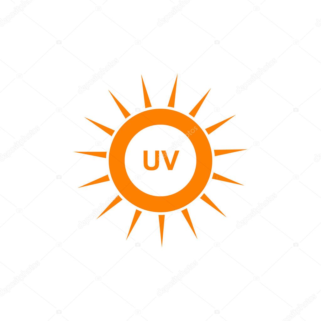 Ultra violet ray protection inspiration emblem logo design vector illustration template