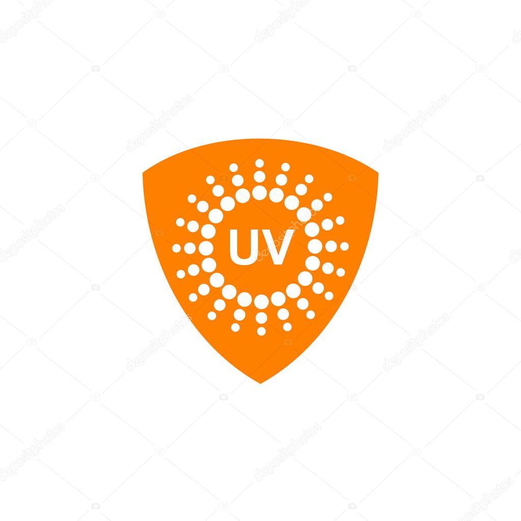 Ultra violet ray protection inspiration emblem logo design vector illustration template