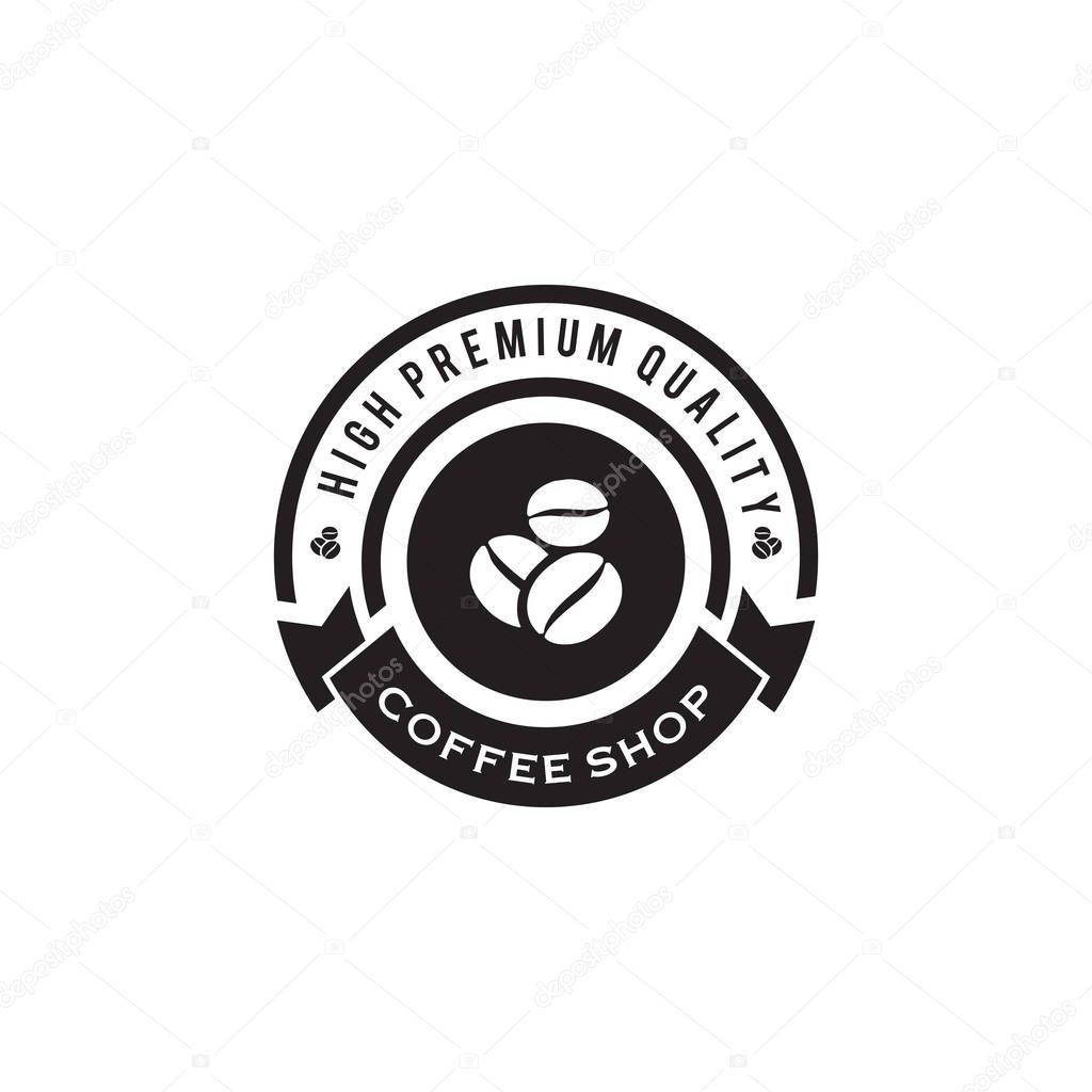 Coffee shop logo design vector illustration template