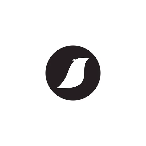 Icône oiseau logo design pour la société immobilière — Image vectorielle