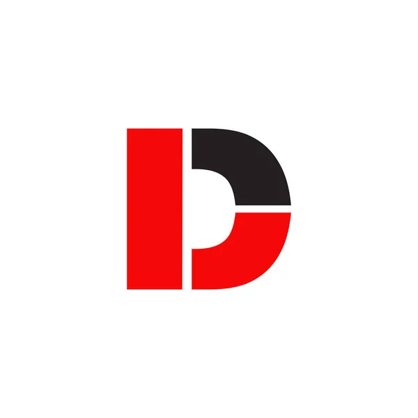 D lettera iniziale logo modello vettoriale di progettazione — Vettoriale Stock