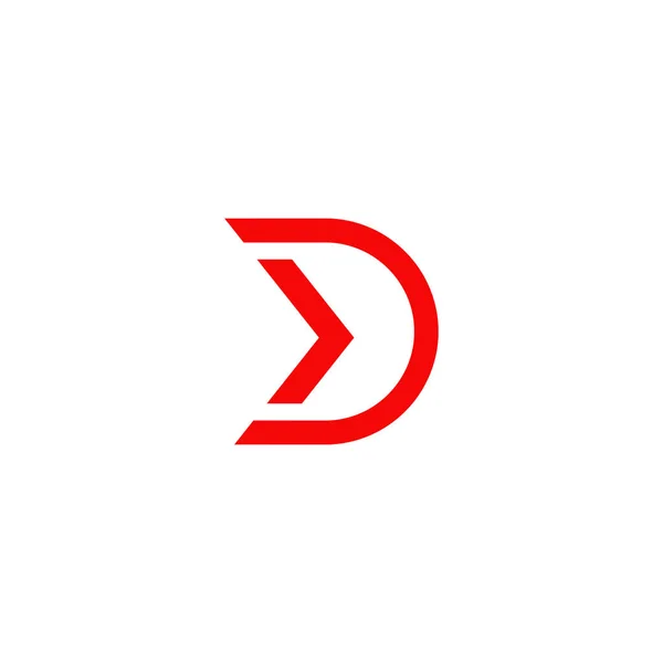 D letter eerste logo ontwerp vector template — Stockvector