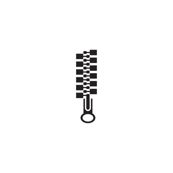 Diseño de icono de logotipo de cremallera para plantilla de negocio a medida — Archivo Imágenes Vectoriales