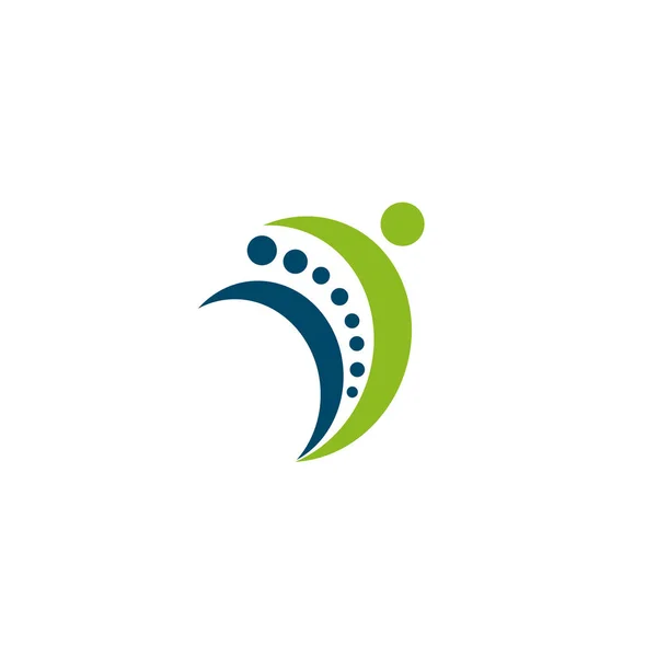 Kayropraktik klinik logo tasarım vektör şablonu — Stok Vektör