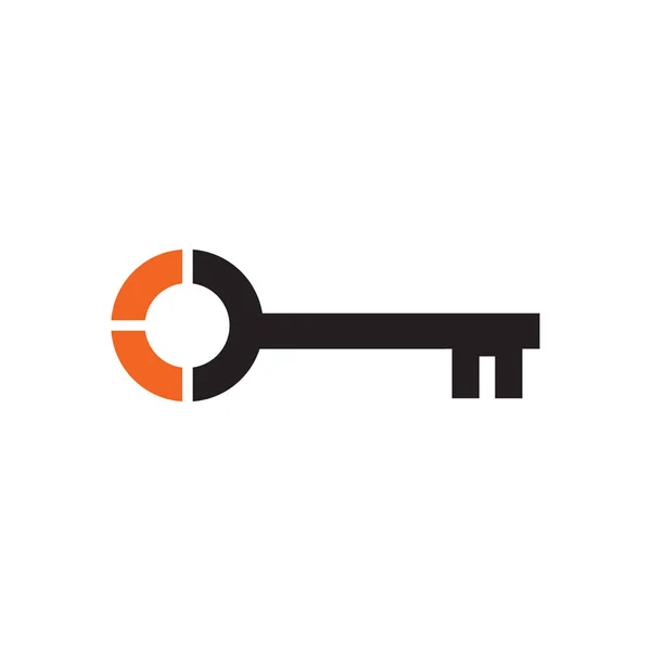 Enkel nyckel logotyp ikon design vektor mall — Stock vektor