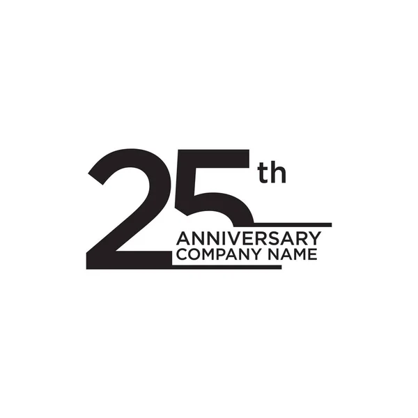 25. yıl dönümü simge logo tasarımı şablonu