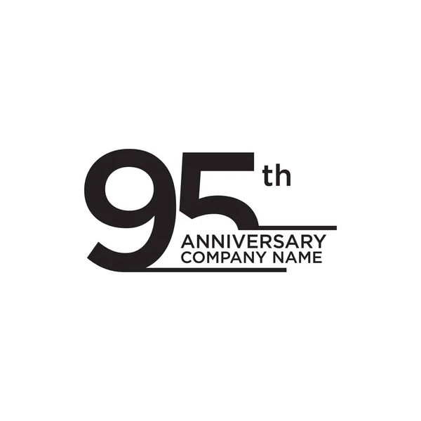 95ste verjaardag pictogram logo ontwerp sjabloon — Stockvector