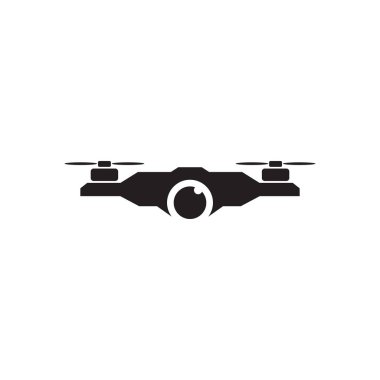 Drone simge logo tasarım vektör şablonu