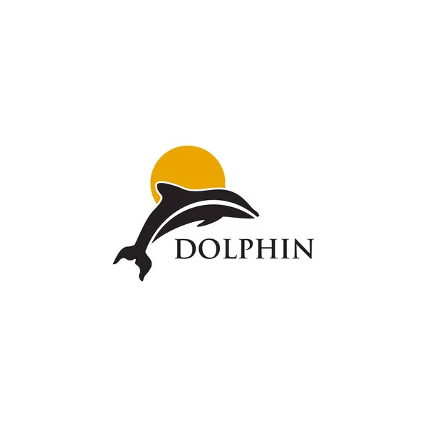 Delphin Logo Design Vektorvorlage — Stockvektor