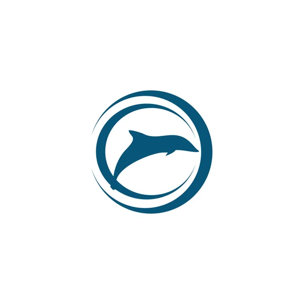 Dolphin logo design vector template — Stock Vector