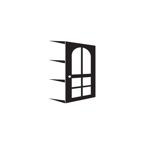 Diseño del logotipo de la puerta vector plantilla — Archivo Imágenes Vectoriales