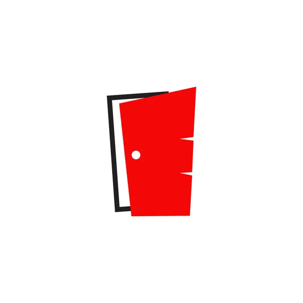Tür Logo Design Vektor-Vorlage — Stockvektor