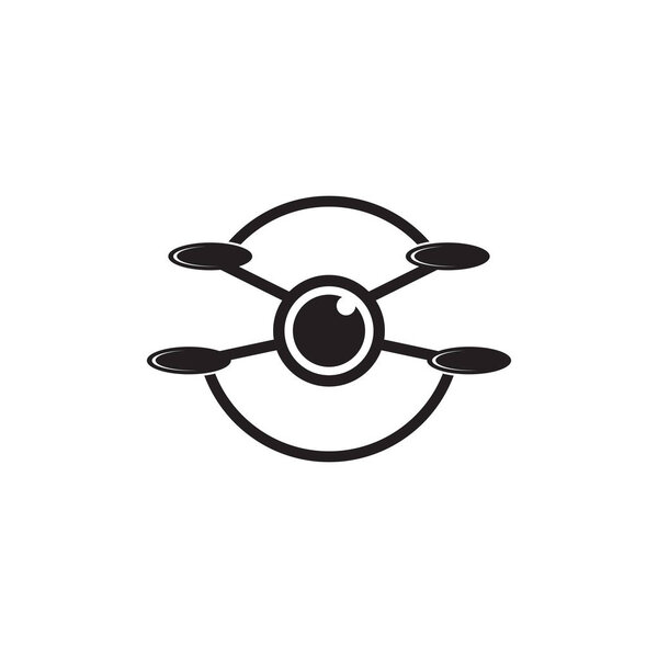 Drone icon logo design vector template