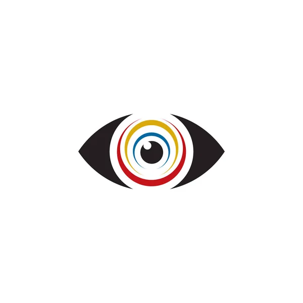 Eye logo icon design vector template — ストックベクタ