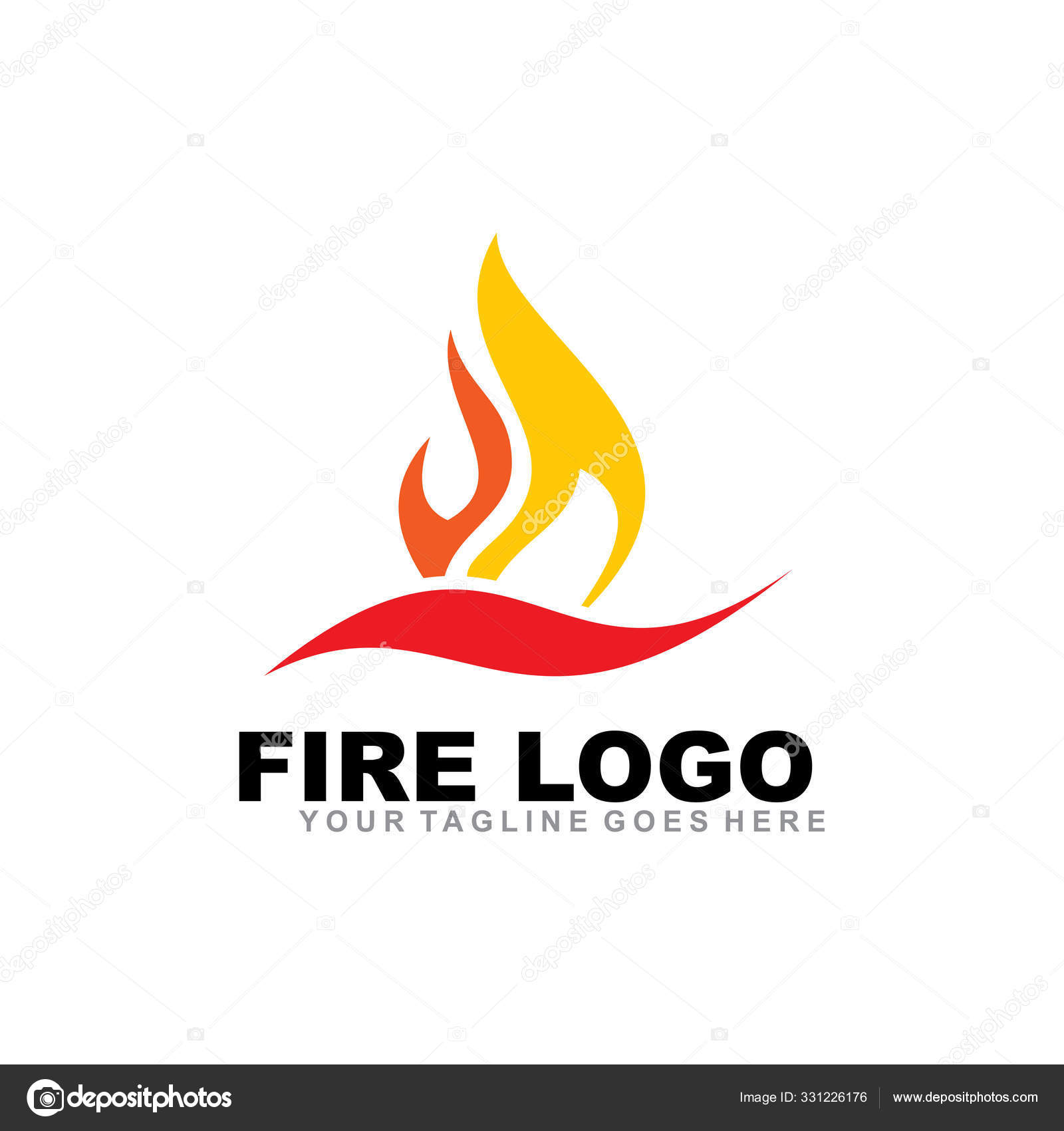 Ícone de chama fogo logotipo design modelo ícone de fogo vetor chamas  logotipo ilustração fundo branco