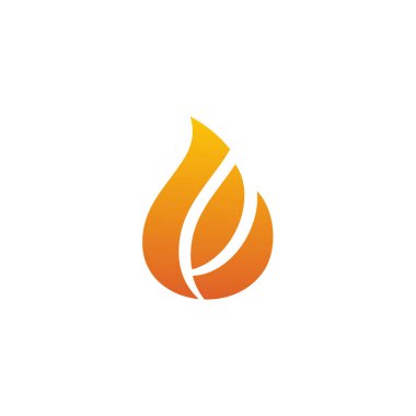 Alev simgesi logo tasarım şablonunu ateşle