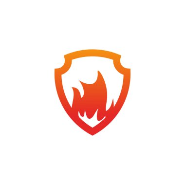 Alev simgesi logo tasarım şablonunu ateşle