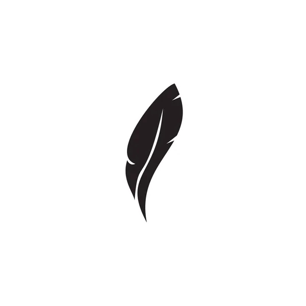 Pluma pluma icono logotipo diseño vector plantilla — Vector de stock