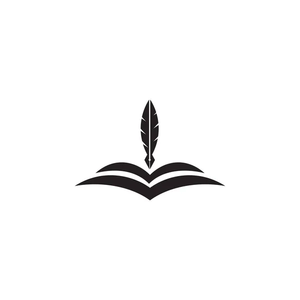 Шаблон логотипа перьевой ручки — стоковый вектор