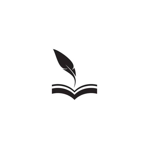 Шаблон логотипа перьевой ручки — стоковый вектор