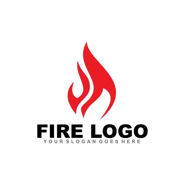 Logo de fuego icono diseño vector plantilla — Vector de stock