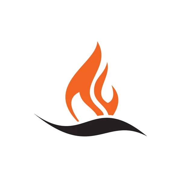 Templat desain ikon kebakaran - Stok Vektor