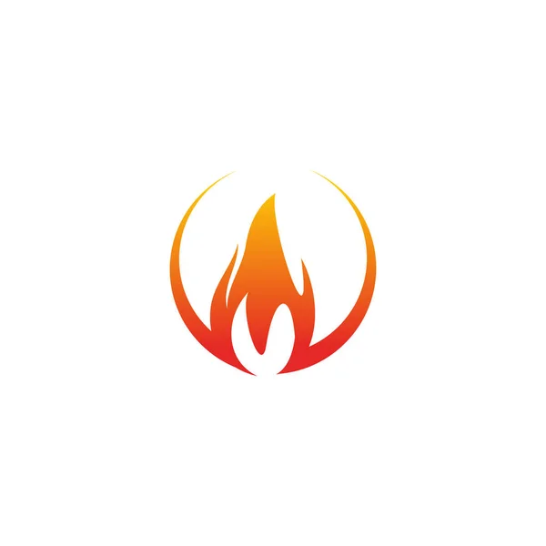 Fire flame icon logo design vector template — ストックベクタ