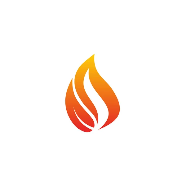 Fire flame icon logo design vector template — 스톡 벡터