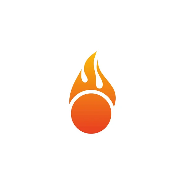 Fire flame icon logo design vector template — ストックベクタ