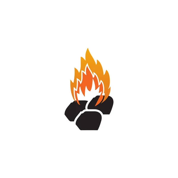 Fire flame icon logo design vector template — ストックベクタ
