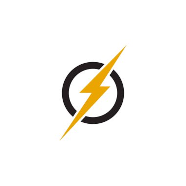 Flash simgesi logo tasarım vektör şablonu